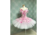 ピンクのお花モチーフのバレエ衣装