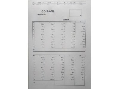 そろばん6級問題 出来ました
