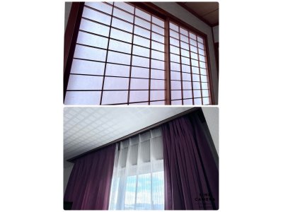 障子張り替えとカーテン新調(^^)