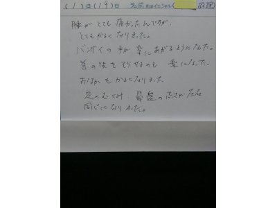 腰の痛み&お腹の重だるさの改善~お客様の声(麻理さん)