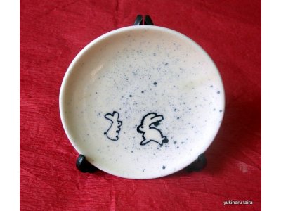 兎の母子小皿