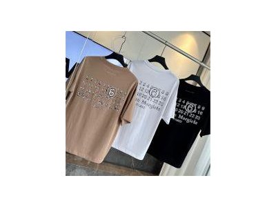 Maison Margiela Tシャツ ベージュ ホワイト ブラック 数字 ロゴ メゾン マルジェラ