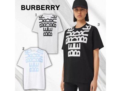 新作【バーバリー】ロゴプリントオーバーサイズTシャツ 偽物 全3種 COPYBIBI.COM SN:DA0DWB