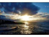 日本海に沈む夕日