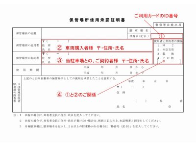 車庫証明の取得