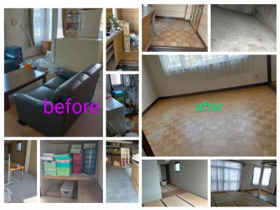 札幌市清田区北野戸建引っ越し後の不用品回収豊平区TAKUMI合同会社便利屋タクミ美園店