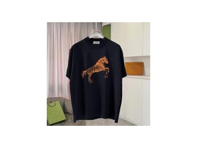 エルメス Tシャツ 馬 イラスト デザイン オレンジ&ブラック HERMES