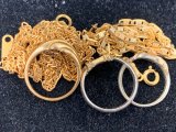 K18ネックレス シルバーK18コンビリング 色々ご持参頂きました