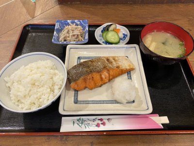 甘塩紅鮭定食