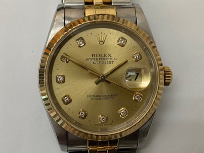 ＲＯＬＥＸ　ロレックス　デイトジャスト　16233Ｇ　高価買取りさせて頂きました。　アンティークロレックスも買取大歓迎　　遺品整理