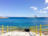 沖縄　ダイビング　青い空、碧い海、黒い肌。