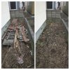 東区伏古にて　アパート横の木くずの回収作業　札幌市便利屋タクミ