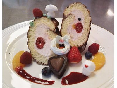 娘が作ったケーキ