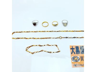 指輪、ネックレス、ブレスレットを買取させていただきました♪