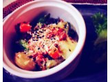 春の野菜のバジルトマトグラタン