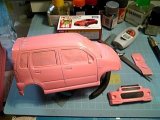 wagonR RR　ピンクに塗装