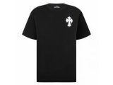 クロムハーツ Tシャツ フロント&バック大胆クロスモチーフ ブラック×ホワイト CHROME HEARTS