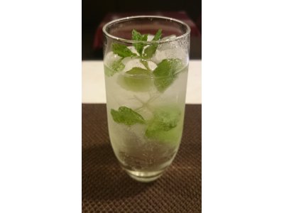 黒糖焼酎でモヒート風