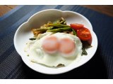 アスパラベーコン玉子のせ