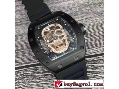 存在感のある 2016 リシャールミル RICHARD MILLE 透かし彫りムーブメント 男性用腕時計