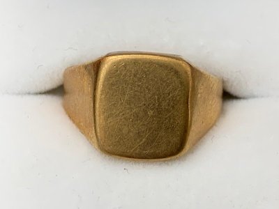K18 印台リング お買取りさせて頂きました。 重量感が違います! 印台リングの買取は大黒屋金町北口店へ