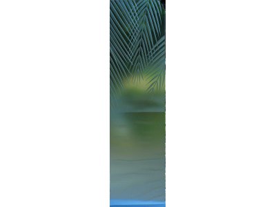 椰子の葉のエッチンググラス