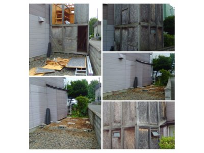 札幌市厚別区にて 物置小屋 解体処分 便利屋タクミ