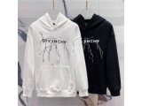 GIVENCHY パーカー 稲妻モチーフ ロゴ プリント 新作シリーズ 2色 展開 カジュアル インパクト ジバンシィ