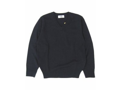 男女兼用セーター　紺色　《ウール混》・100-160