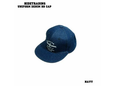 デニム生地＆刺繍のベースボールキャップ＜HIDETRADING UNIFORM DENIM BASEBALL CAP＞