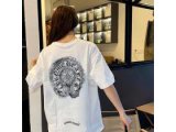 CHROME HEARTS Tシャツ ロゴ刺繍 グラフィックプリント ブラック ホワイト ストリートアイテム クロムハーツ