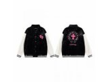 CHROME HEARTS ジャケット ブラック ホワイト ピンク刺繍 クロスモチーフ バスケット クロムハーツ