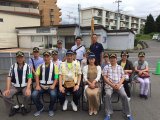 泉佐野市の防犯活動ボランテイアの皆さんが集まりました。