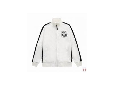 LOEWE ジャケット ホワイト&ブラック スポーティ&シンプル ロゴ刺繍入り ロエベ