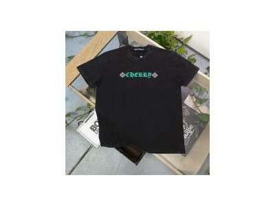 2024大人気 CHROME HEARTS Tシャツ クロス ロゴ ユニセックス ターコイズグリーン クロムハーツ