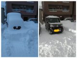 札幌市白石区にて駐車場の除雪