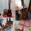 R.M.kajimba/craft&junkオリジナルハンドメイドウクレレ（あるいはカリンバ）スタンド&ギターレスト