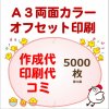 (5000枚）Ａ３★両面カラーチラシ作成～印刷