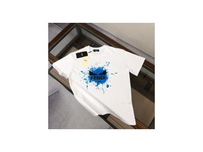 フェンディ Tシャツ ロゴ プリント 100%コットン カジュアル モンスター おしゃれ FENDI