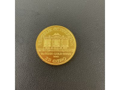 ウィーン・ハーモニー金貨　25ユーロ　1/4OZ(オンス)　7.7g　お買取り致しました！