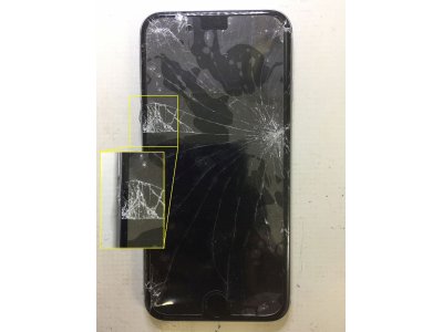 iPhone6ガラス割れ、液晶NG