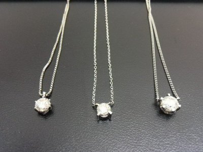 【ネックレス】ダイヤ×3