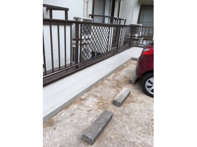 I邸駐車場ブロック塀修繕工事⑧