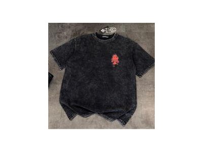 クロムハーツ Tシャツ クロスロゴ 赤デザイン ヴィンテージ加工 シンプル カジュアル CHROME HEARTS