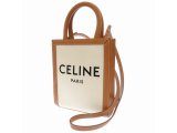 セリーヌ ハンドバッグ ミニ バーティカルカバ 193302 CELINE バッグ 2wayショルダーバッグ ブラウン アイボリー brandasn