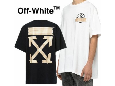 オフホワイトが魅せる☆ARROW デザイン Tシャツ 偽物☆シルエットも一新☆OMAA038R20225002