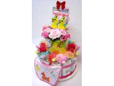 あけましておめでとうございます。　人気の出産お祝いギフト「おむつケーキ」製造直販特価販売。広島のオムツケーキ販売店、取り扱い店