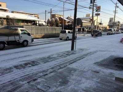 名古屋は雪