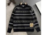 ロエベ セーター 幾何学模様 ブラック&ホワイト ロゴタグ LOEWE