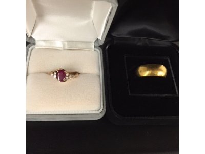 「足金」刻印リングと「ルビーの指輪」お買取させて頂きました。ダイヤと貴金属は当店へ